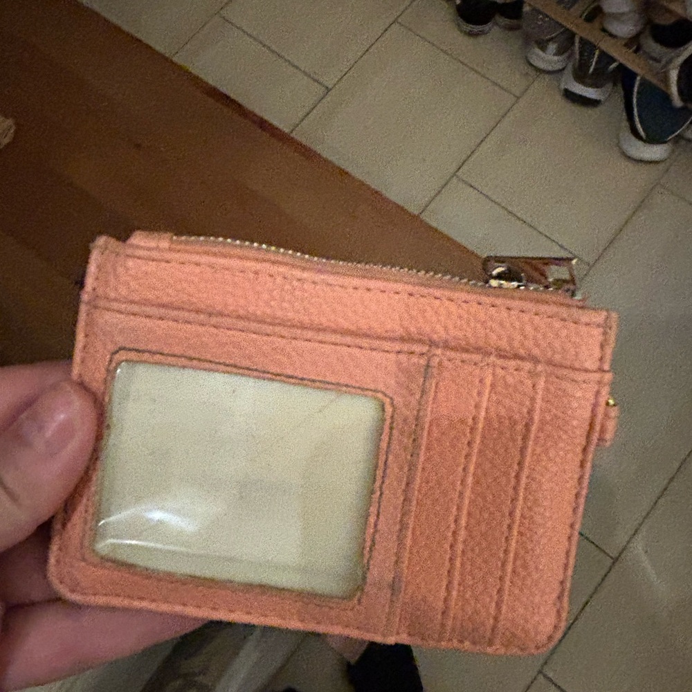 Peach Card Holder Wallet